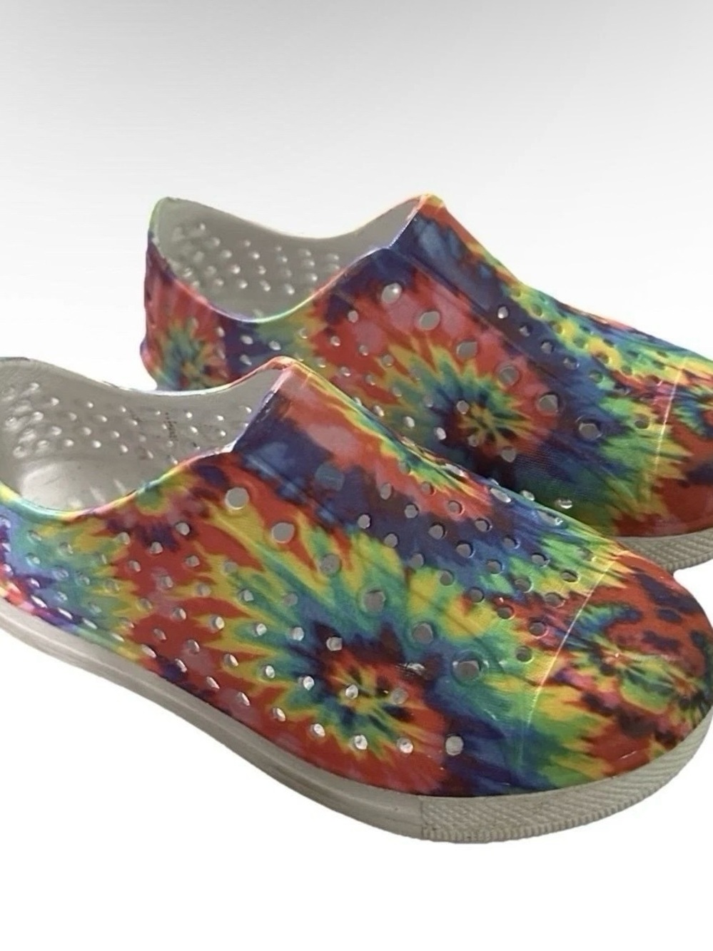 Toddler Rainbow Tie Dye Slip On Water Sneaker Shoes Size 11